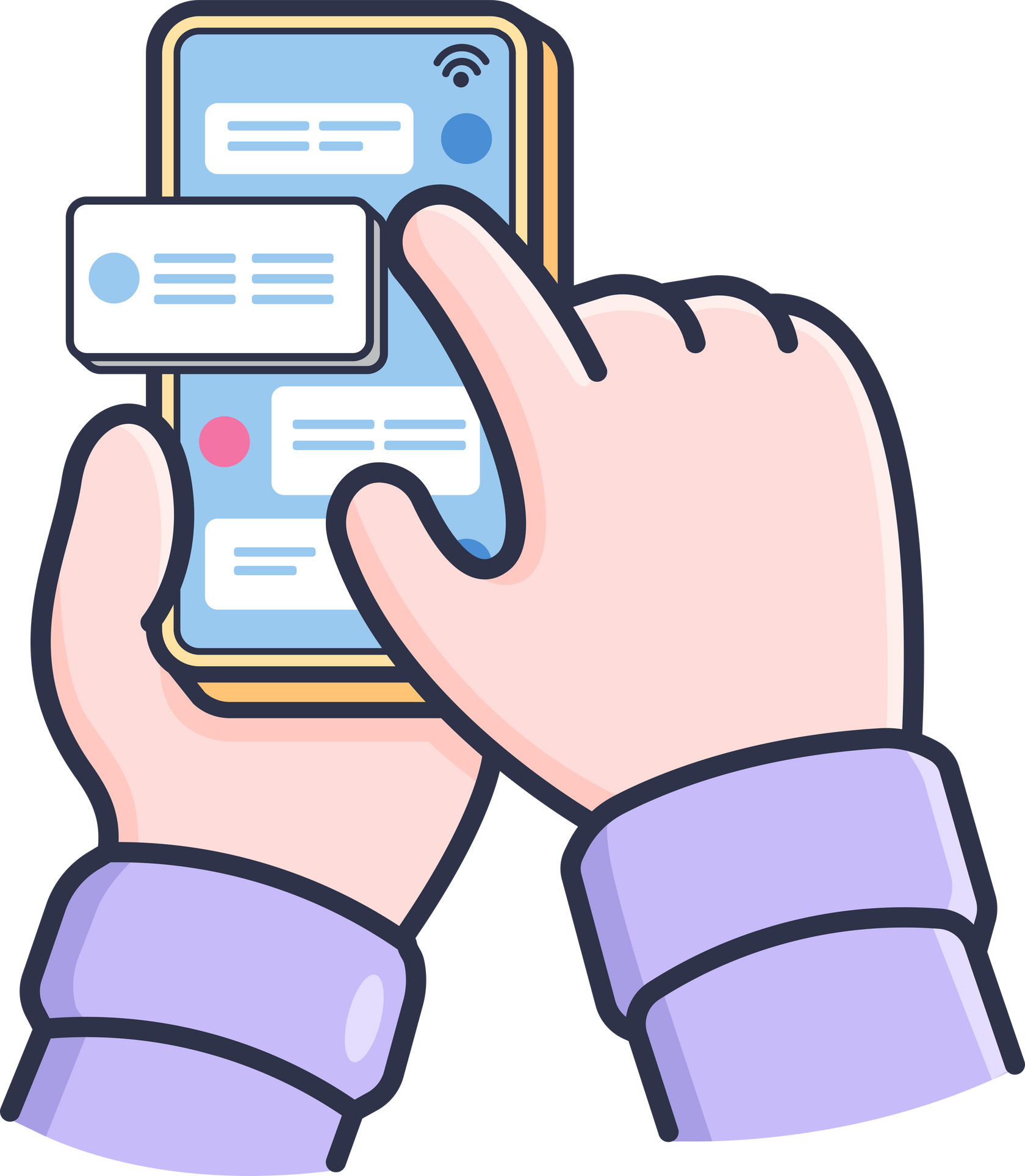 Hand gestures, Sending message with a smartphone